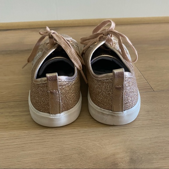 Girls pink glitter sneakers with star embellishment size 4 - Picture 8 of 8